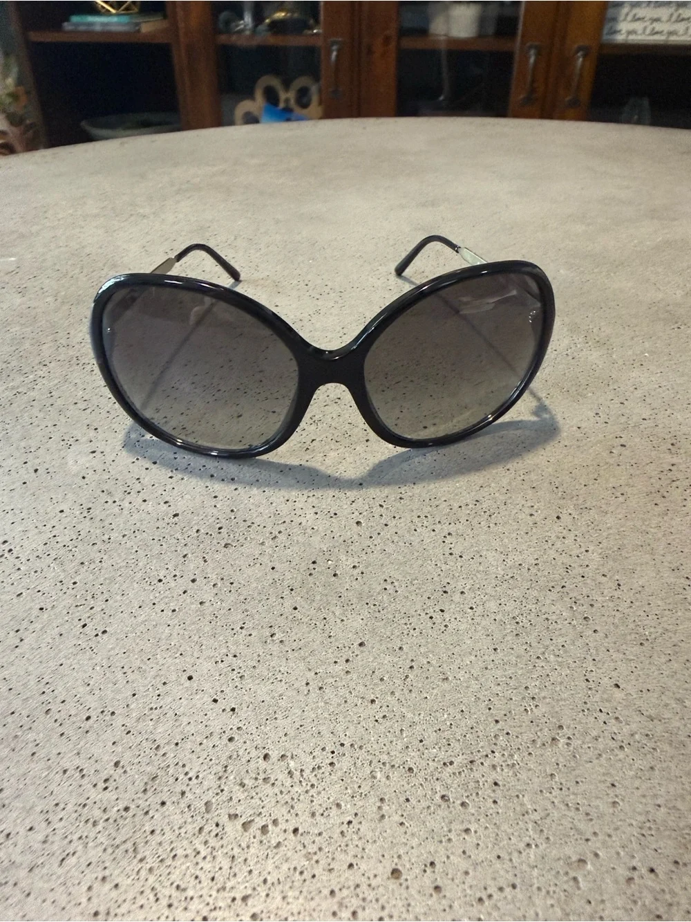 Burberry Black Gradient Oversized Butterfly Sunglasses